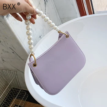

[BXX] Crocodile Pattern Pearl PU Leather Flap Bags For Women 2020 Crossbody Shoulder Handbags Female Travel Cross Body Bag HN276