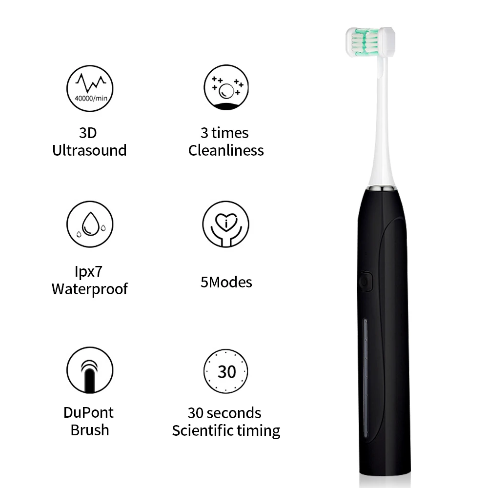 5 Mode Sonic Electric Toothbrush Three-Side USB Rechargeable 3D Ultrasonic U-Shaped Teeth Cleaning Dental Brush Teeth For Adults 5 Mode Sonic Electric Toothbrush Three-Side USB Rechargeable 3D Ultrasonic U-Shaped Teeth Cleaning Dental Brush Teeth For Adults