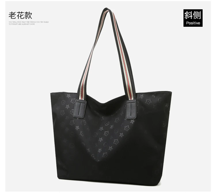New simple canvas bag commuter shoulder diagonal bag waterproof Oxford cloth nylon handbag large capacity tote bag handbag