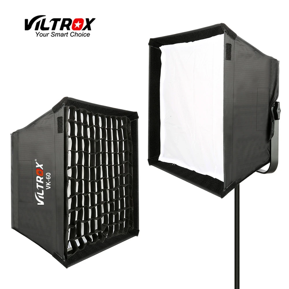 Viltrox VK-60 светодиодный вспышки для студийной фотосемки сложить открытый Отражатель Диффузор+ сумка для переноски для Viltrox VL-40T VL-50T/B VL-60T VL-85T