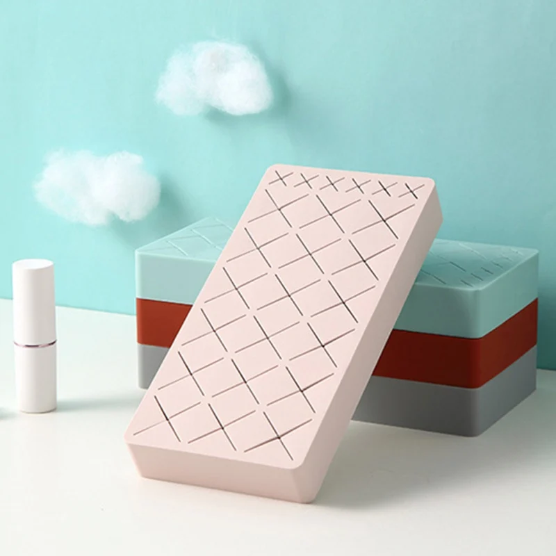

24 Slots Silicone Lipgloss Holder Organizer for Makeup Brushes Lipstick Nail Polish Eye-Makeup Pencil Cosmetic Display