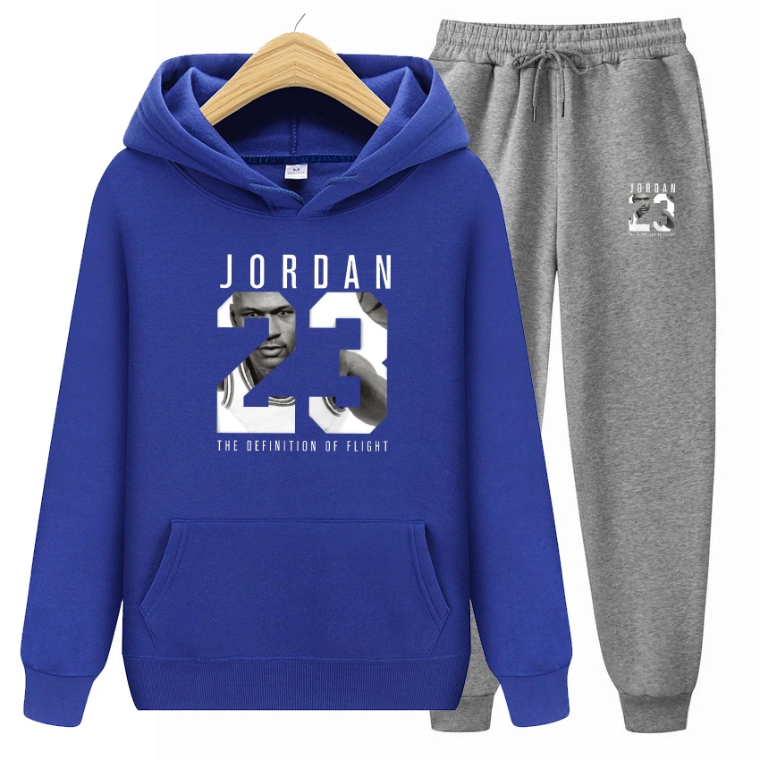 picture color 23 JORDAN осень зима мужские наборы толстовка+ брюки 2 шт. наборы Повседневный Спортивный костюм Мужская спортивная одежда тренажерные залы фитнес пот брюки наряд - Цвет: picture color