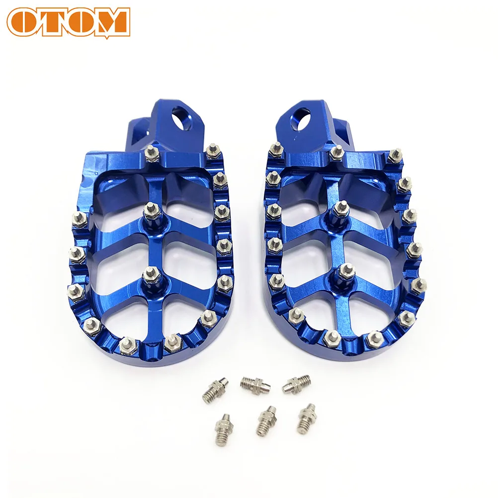 

OTOM Off-Road Motorcycle Part CNC Foot Pegs Footpeg Pedals Rests With Teeth Front Footrest For SUZUKI RM RMZ DRZ 125 250 400 450