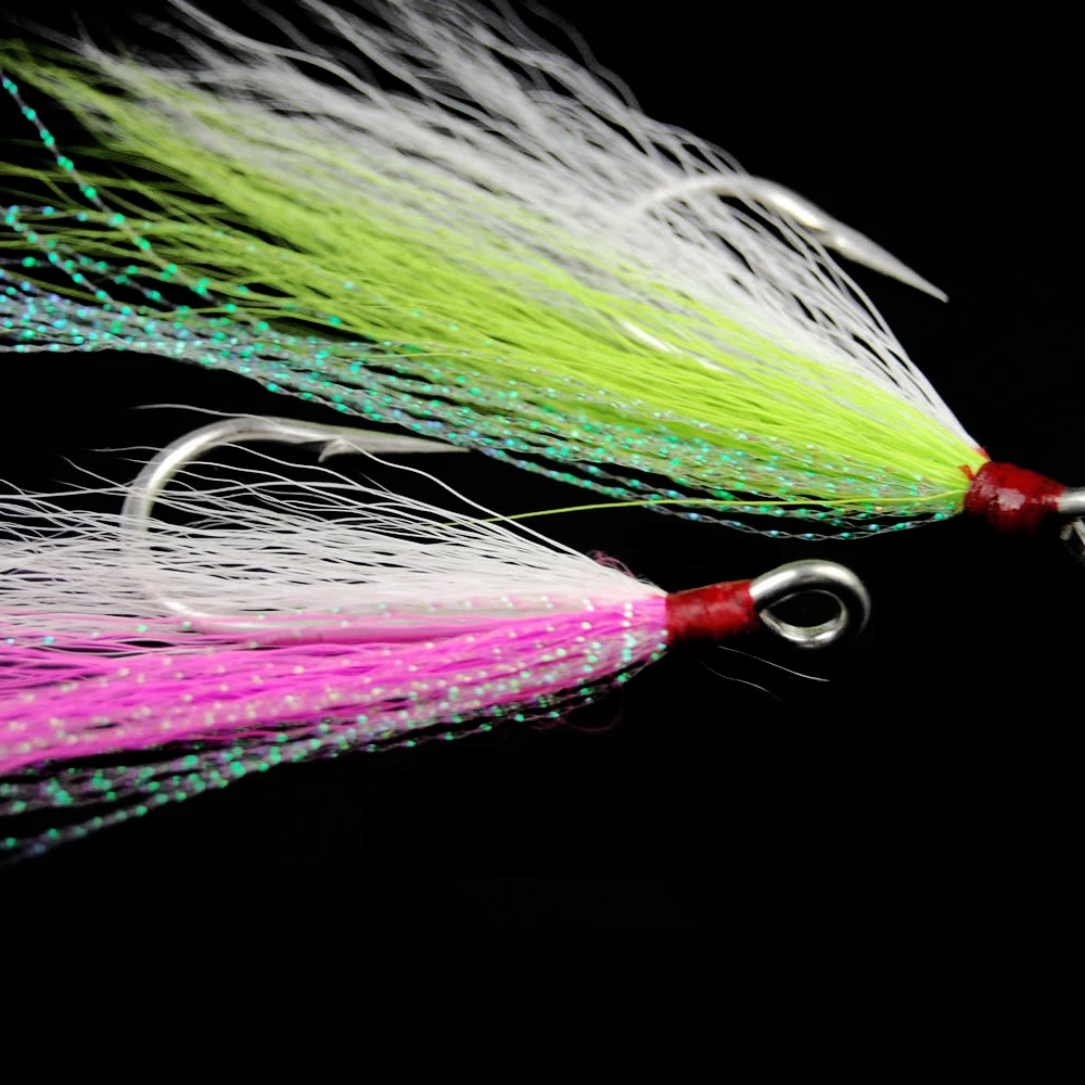 3 шт. Bucktail Teasers рыболовные крючки Морская Рыбалка приманки Buck Tail Rig для рыболовных аксессуаров