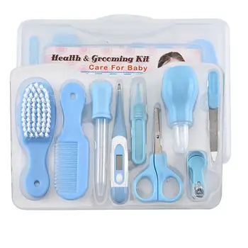 

Baby Care Set Baby Nail Clipper Nasal Aspirator Electronic Thermometer Set 9PCS