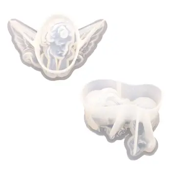 

UV Crystal Epoxy Mold Angel Fish Shape DIY Handmade High Mirror Surface Silicone Pendant Molds