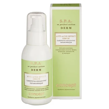 

Serum-concentrate Concept, 38663, moisturizing, Anti-acne effect serum 20+, 100 ml