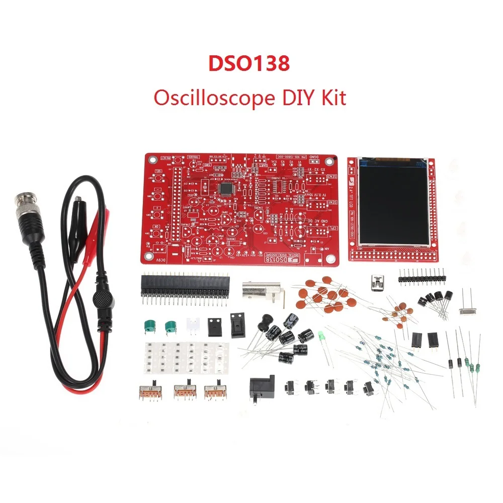 DSO 138 2 4 &quotцифровой осциллограф TFT DIY Kit не спаянный 200 кГц электронный Обучающий