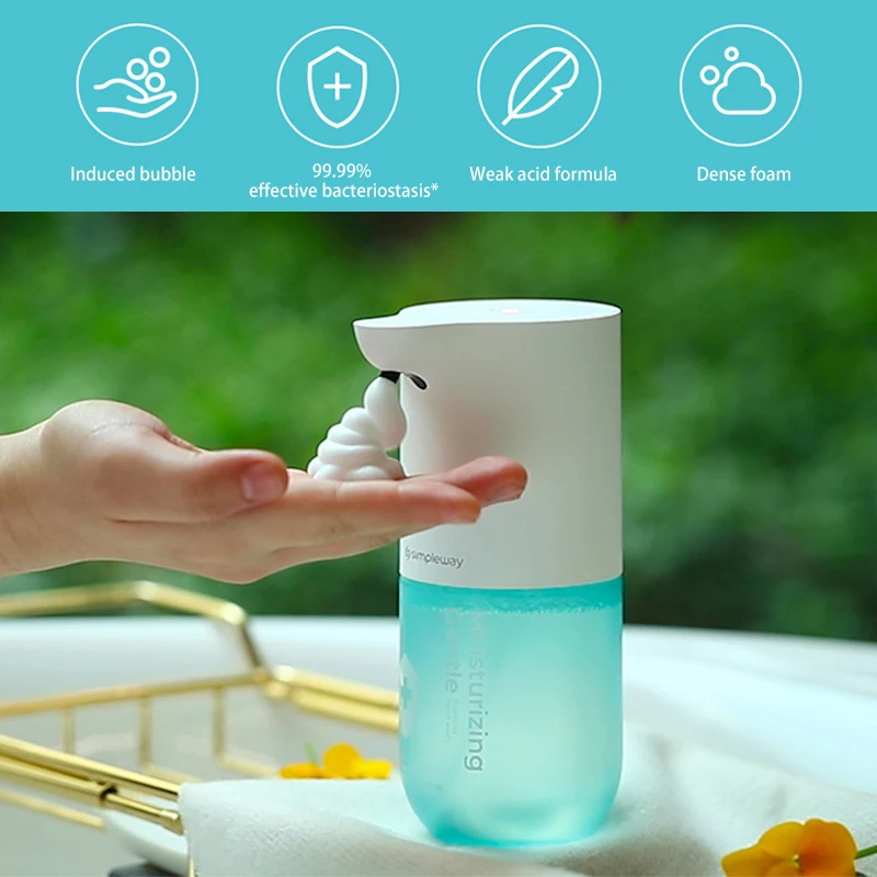 Simpleway Automatic Soap Contaless Dispenser Intelligente Hand Washer 0.25s Infrared Sensor Foam Dispenser with High Accuracy