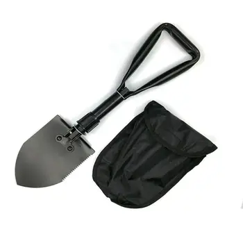 

Multi-function Folding Snow Shovel Car Outdoor Emergency Collapsible Triangle Grip Compact Life-saving Saw Edge Design