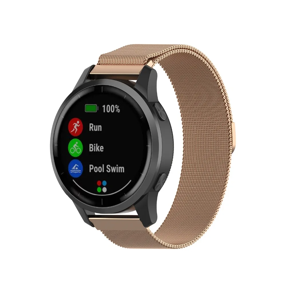 Металлический ремешок из нержавеющей стали для Xiaomi Amazfit Bip/Stratos 2/Pace/GTS GTR 42 мм 47 мм ремешок для huawei Watch GT полосы для Galaxy