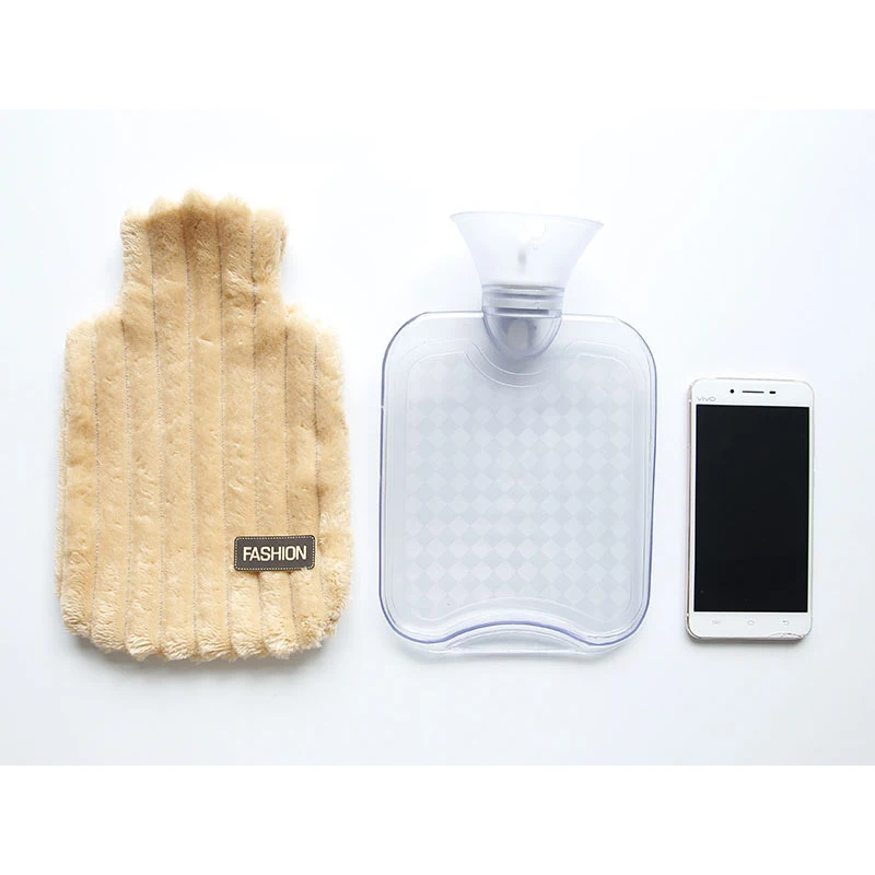 Hot Water Bottle Bag Cover Coral Fleece Cloth 1000ml Keep Warm Soft Home Relaxing Drop Shipping