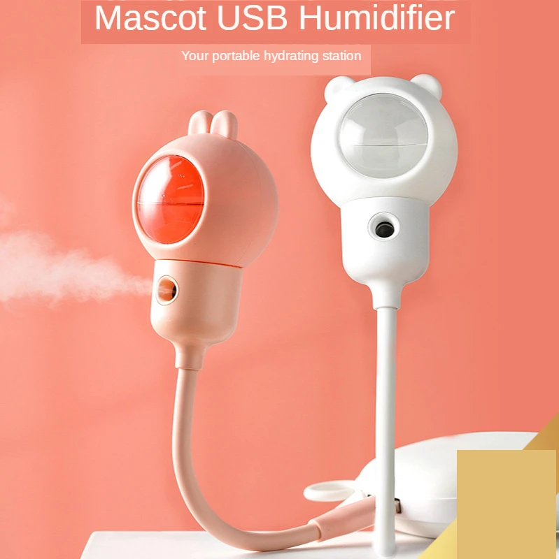 

Humidifier Add Moisture To The Air Car Portable Office Desktop Beside Computer Cartoon Modeling High Capacity 200ml