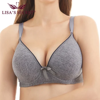 

Women Bra Big Size Cotton Underwear Brassieres Push Up Brasier Mujer Minimizer Comfort Bralette Underwire Lingerie Plus Size Cup