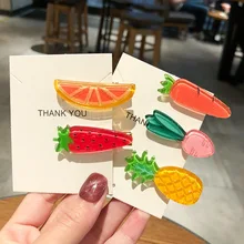 INS, онлайн, стиль знаменитостей, маленький Утконос, зажим для маленького взрыва, детская Милая повязка на голову, корейский стиль, клубника, фрукты