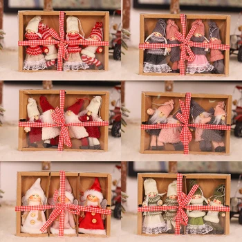 

Forest Man Knitted Wool Curtain Hold Curtain Button Vintage Boy Girl Angel Christmas Tree Decoration Pendant