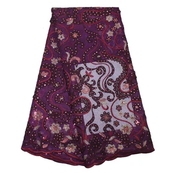 

Bestway Latest Cord French Tulle Lace Fabric 2020 Women Party Nigerian Aso Ebi 5 Yards Sewing Embroidered African Lace Fabric