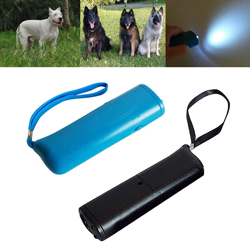 Ultrasonic Dog Chaser LED Flashlight Aggressive Attack Dogs Repeller Multifunction Pets Trainers Pet Trainings Tools Accessories | Дом и сад