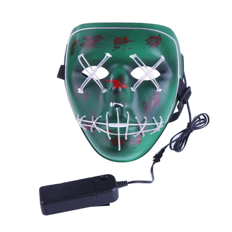 Светодиодный светильник, маска, забавная маска, от продувки, для Года, отлично подходит для фестиваля, косплей, костюм на Хэллоуин,, новогодние вечерние маски