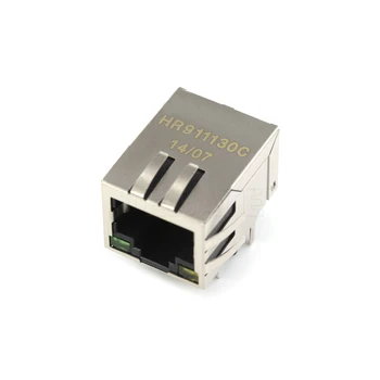 

10PCS HR911130C HY911130C horizontal filter with lamp and shrapnel RJ45 gigabit network port