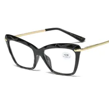 Диоптер+ 0,50+ 1,50+ 2,50~+ 4,0 многоразрезаемые Кристальные TR90 кошачьи глаза очки для дальнозоркости женские мужские очки для чтения для дальнозоркости прозрачные