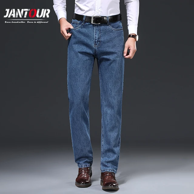 2022 Men Jeans Autumn Men's Jeans Trousers Vintage Mens Clothing Breathable  Soft Mid Straight Regular - Jeans - AliExpress