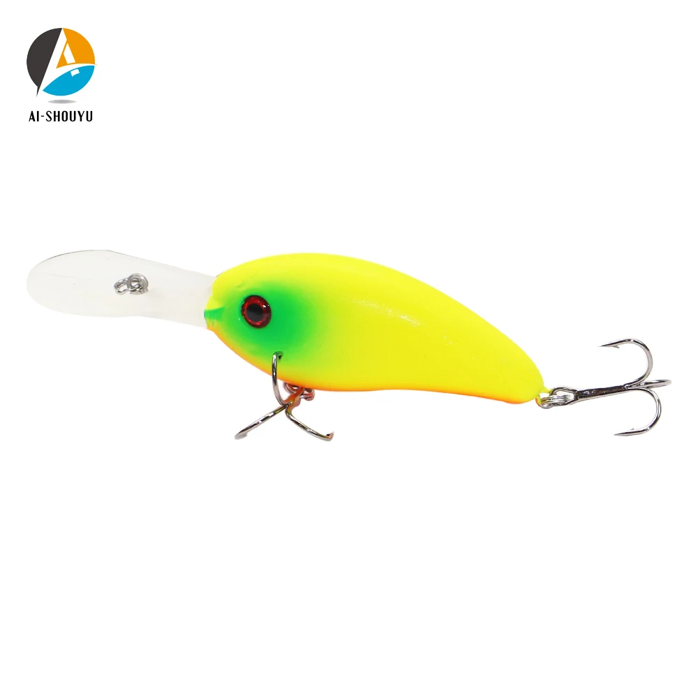AI-SHOUYU 1 шт. новинка 100 мм 16 г Crankbait с 2 тройными крючками рок кривошипная приманка с шариком плавающая жесткая приманка-вобла приманка