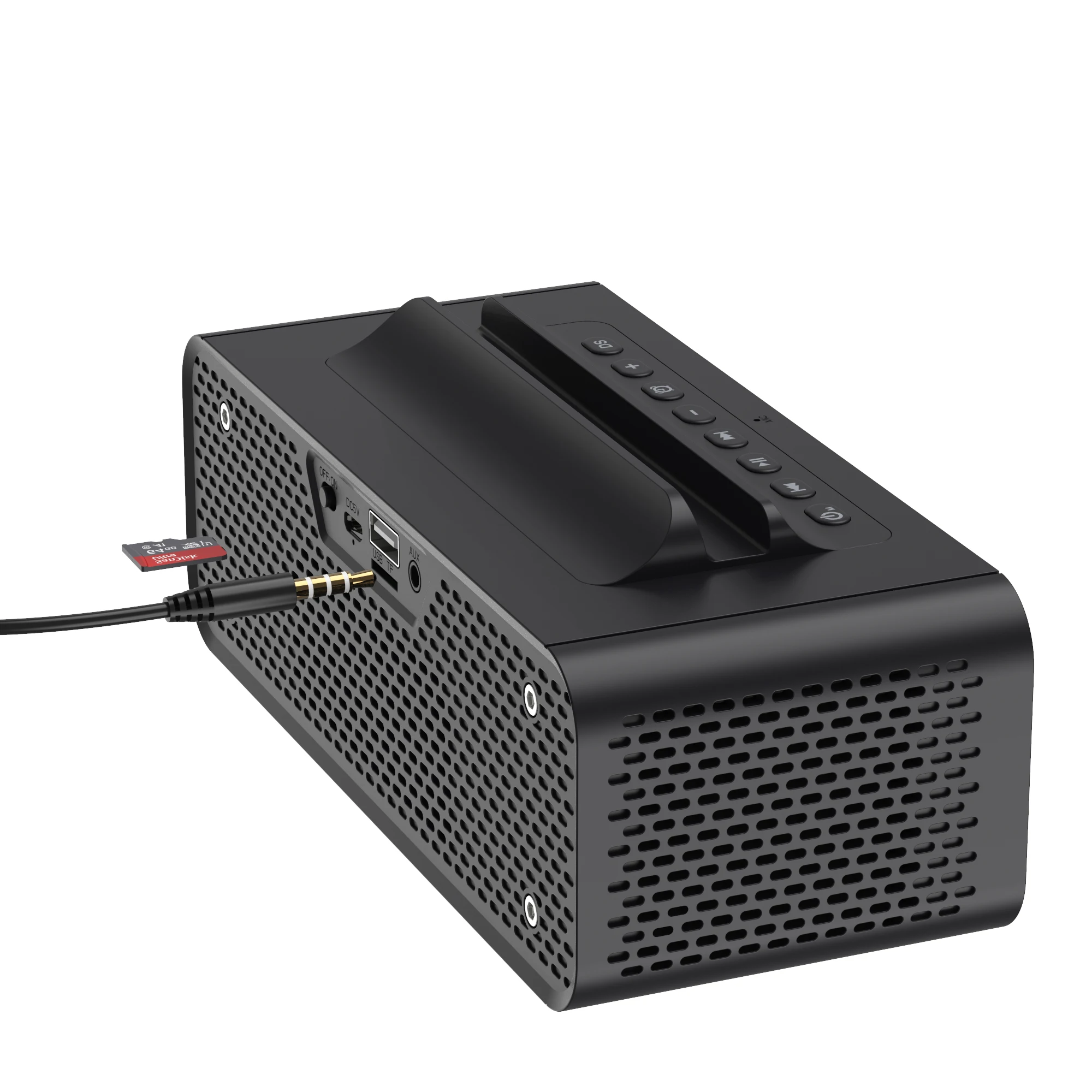 OneDer V06 bluetooth динамик ABS и щебень Ремесло 10 Вт 2400 мАч беспроводной громкоговоритель держатель телефона с установкой сигнализации динамик
