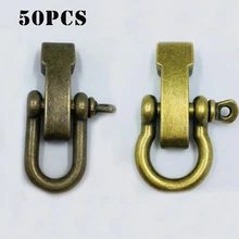 50 шт. высокое качество сплав Регулируемая U& O форма якорь Скоба Открытый выживания веревка Паракорд Браслет Пряжка для спорта на открытом воздухе
