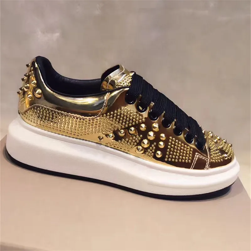 Роскошная обувь женские дизайнерские кроссовки из лакированной кожи с ...