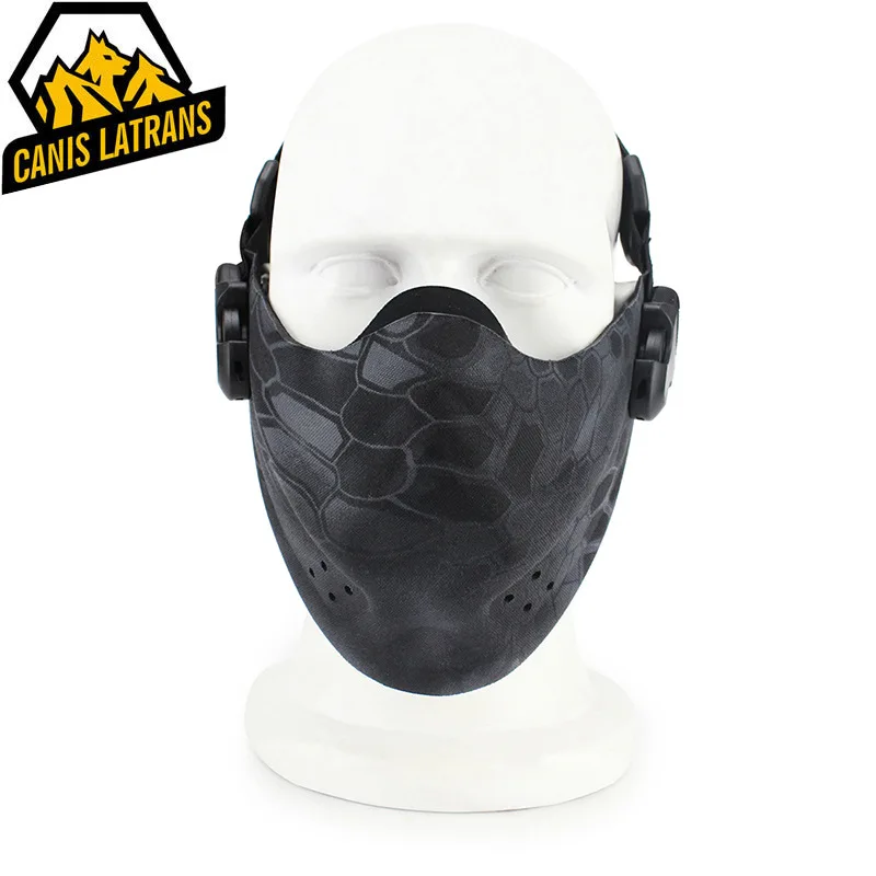 

Coyote Counter Strike Cosplay Equipment Face Protection Semi-Mask Cotton Breathable Half Face Tactical Mask Game Camouflage Mask