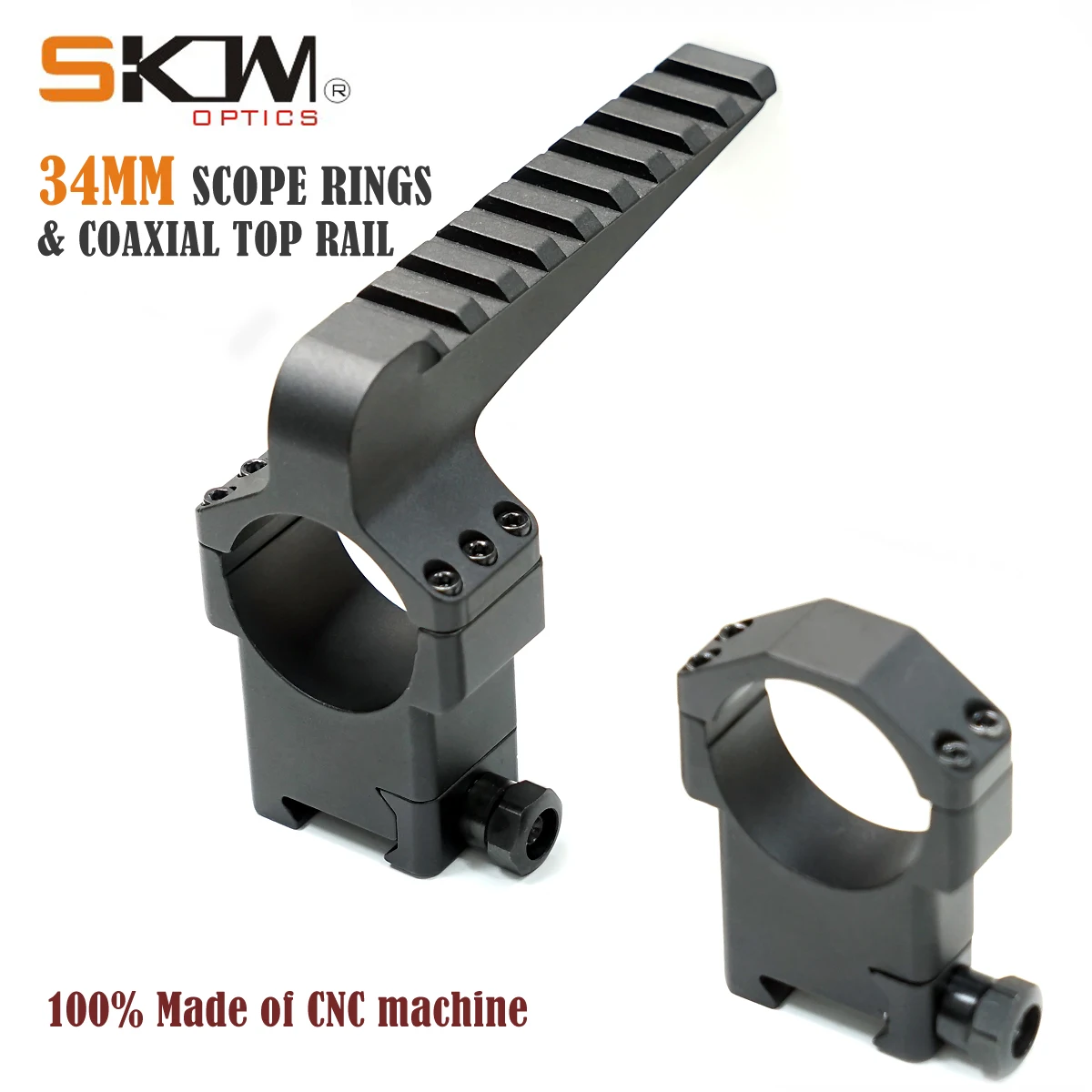 Тактические кольца для оптического прицела SKWGEAR 34 мм коаксиальные рельсы