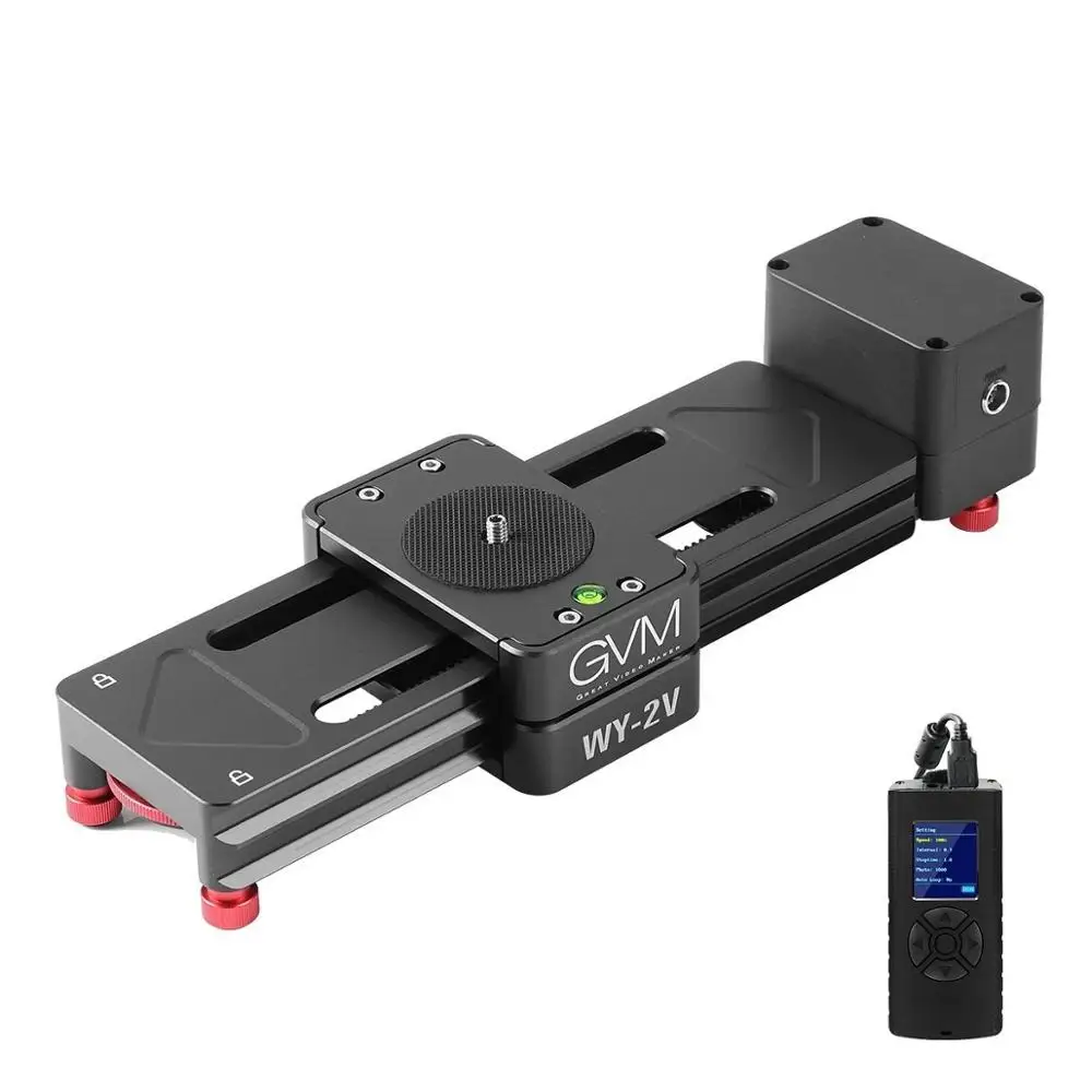 US $249.00 GVM Portable Mini Motorized Camera Slider Adjustable Extend To 13 Inches Length Video Shooting Slider TimeLapse Auto Round Trip