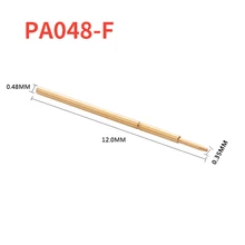 

100PCS/pack Gold-plated Spring Test Probe PA048-F Needle Tube Outer Diameter 0.48mm Total Length 12mm PCB Test Needle