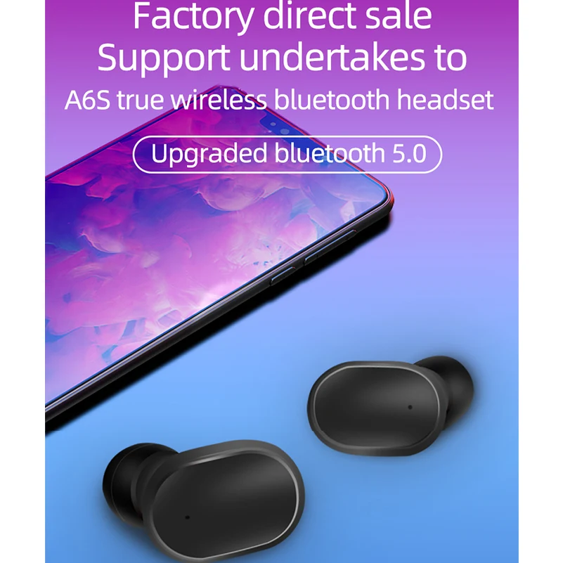 GZDL A6S беспроводные наушники для Airdots наушники Bluetooth 5,0 TWS гарнитуры с шумоподавлением