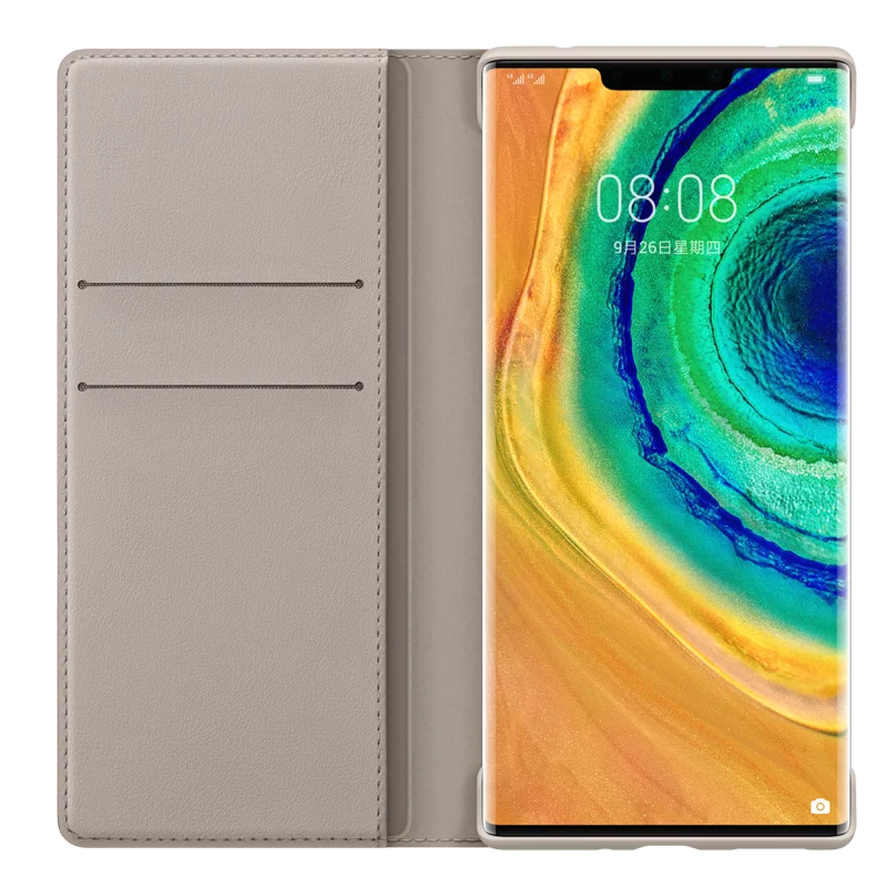 Кожаный чехол-книжка для huawei mate 30 pro, Официальный чехол для huawei mate 30 mate 30 pro с отделениями для карт, Модный чехол