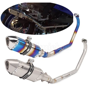 

R15 YZF R125 Akrapovic Motorcycle Exhaust Muffler PIPE Full System YZF-R125 Slip-On Escape For Yamaha YZF-R15 V3 MT125 2017-2019