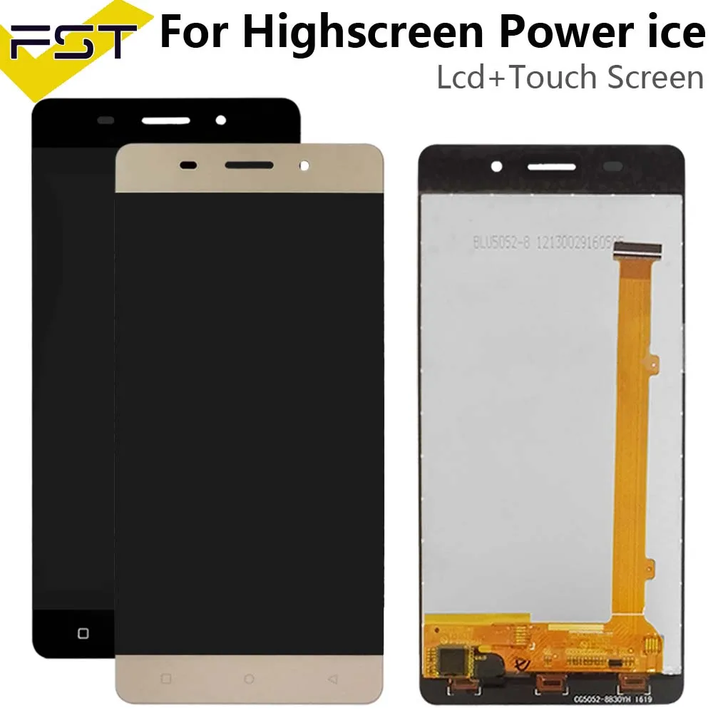 5," черный/золотой для Highscreen power ice ЖК-дисплей с сенсорной панелью дигитайзер в сборе запасные части+ Инструменты