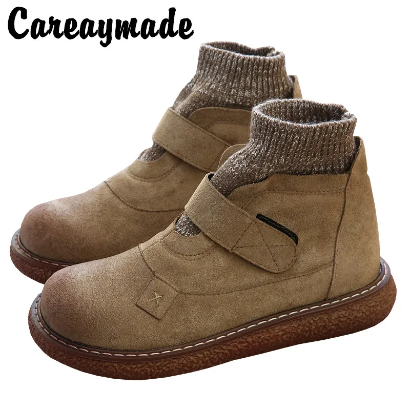 Careaymade-литературная и художественная ретро-обувь из старой шерсти с круглым