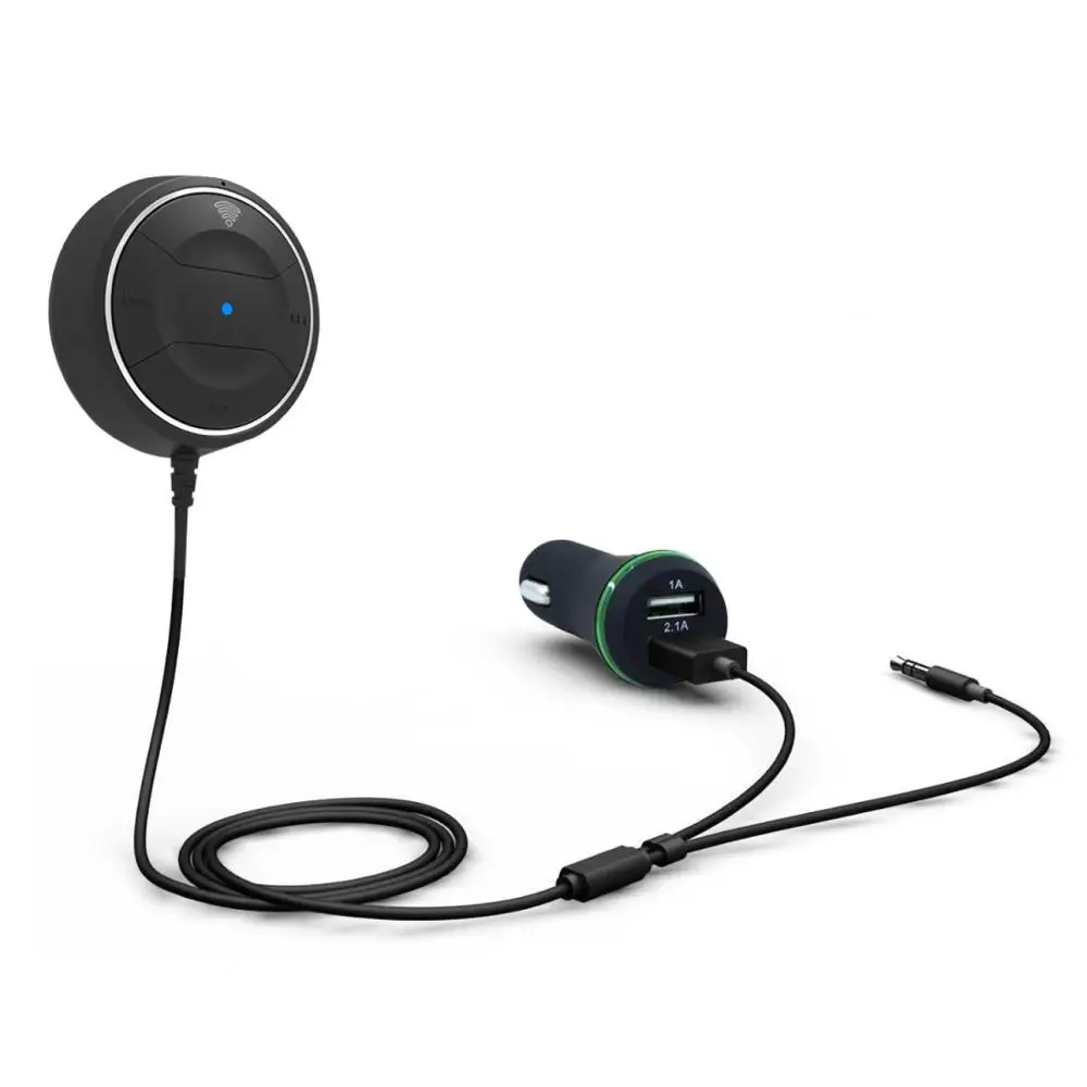 Handsfree NFC автомобильный комплект Bluetooth 4,0 Aux 3,5 мм беспроводной говорящий аудио музыкальный приемник Громкая связь микрофон двойной USB зарядное устройство