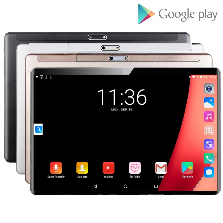 Новые 10 дюймов планшетный ПК с системой андроида и 9,0 Octa Core 6 ГБ Оперативная память 128 Гб Встроенная память 3g 4 аппарат не привязан к оператору сотовой связи Wi-Fi Bluetooth gps телефонный звонок Стекло Экран