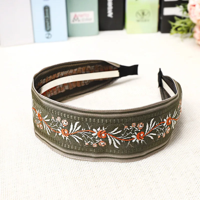 Корейский Бутик Hairband в этническом стиле винтажные вышивки цветочные ободок Девушки Женщины обруч для волос ленты аксессуары головной убор