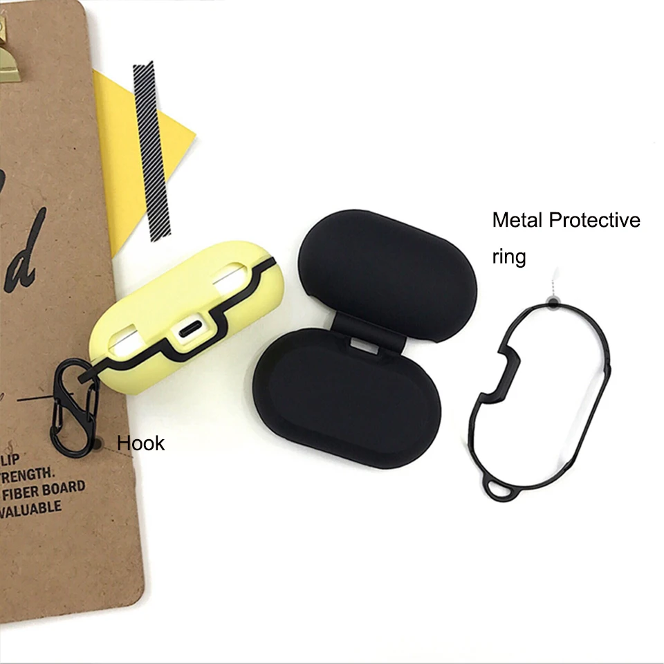 DIY 3D милый мультяшный силиконовый чехол для samsung Galaxy Buds, защитный чехол, беспроводные Bluetooth наушники, противоударный брелок для ключей
