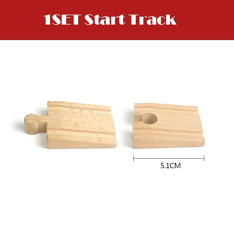 1pcs Wooden Track Parts Beech Wooden Train Track Racing Railway Train Toys Accessories fit for Brand Tracks for Children Gift 39