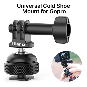 

Ulanzi GP-6 Universal Cold Shoe Mount Base 360 Adjustable Ballhead Adapter With 1/4 Screw For GoPro 9/8/7 Max Camera Accessories