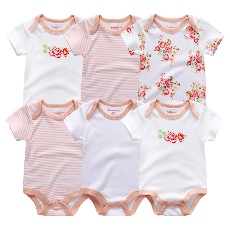 Uniesx Newborn Baby Bodysuits Clothing 6Pcs/Lots Infant Jumpsuits Cotton Children Clothes Baby Girls Boys Clothes Roupas de bebe - Цвет: 13