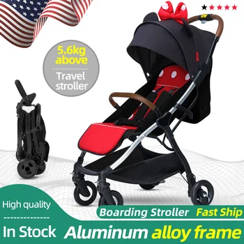 

Light baby stroller Aluminum frame Portable Travel Carriage umbrella newborn pram with long footrest free shipping