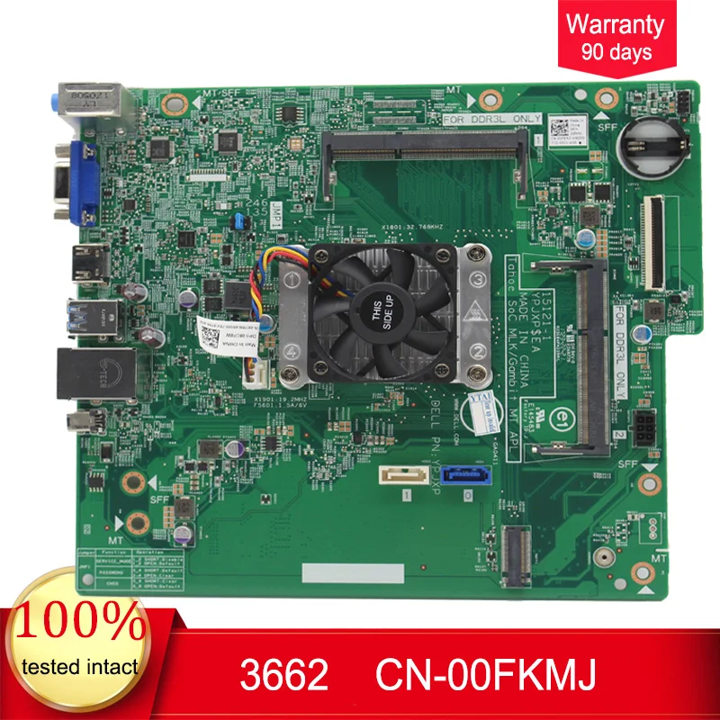 Материнская плата для настольных ПК Dell Inspiron 3662 MB 15121-1 YPJXP CELERON J3355 cpu DDR3 00FKMJ 037PG0 протестирована в целости и сохранности