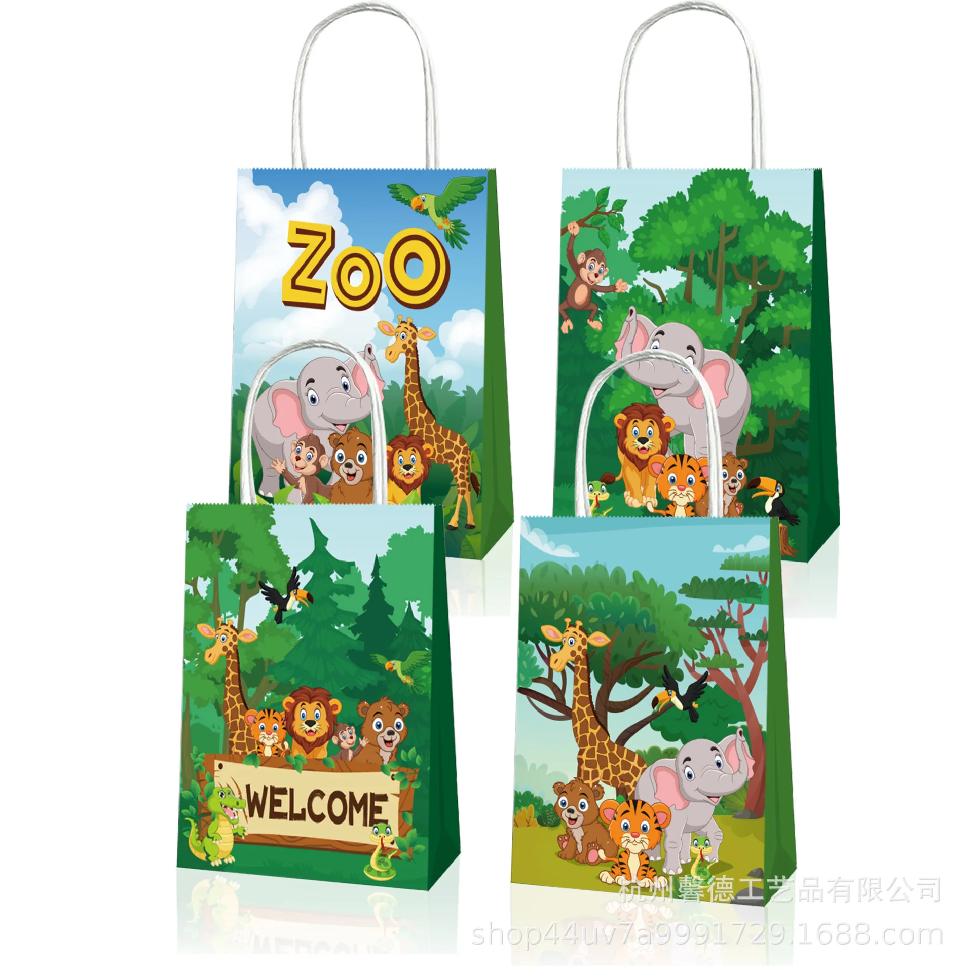 12Pcs Animal Party Favor Gift Bags Kids Goodie Bags for Birthday Party  Animal Candy Treat Bags for Jungle Safari Theme Supplies - AliExpress