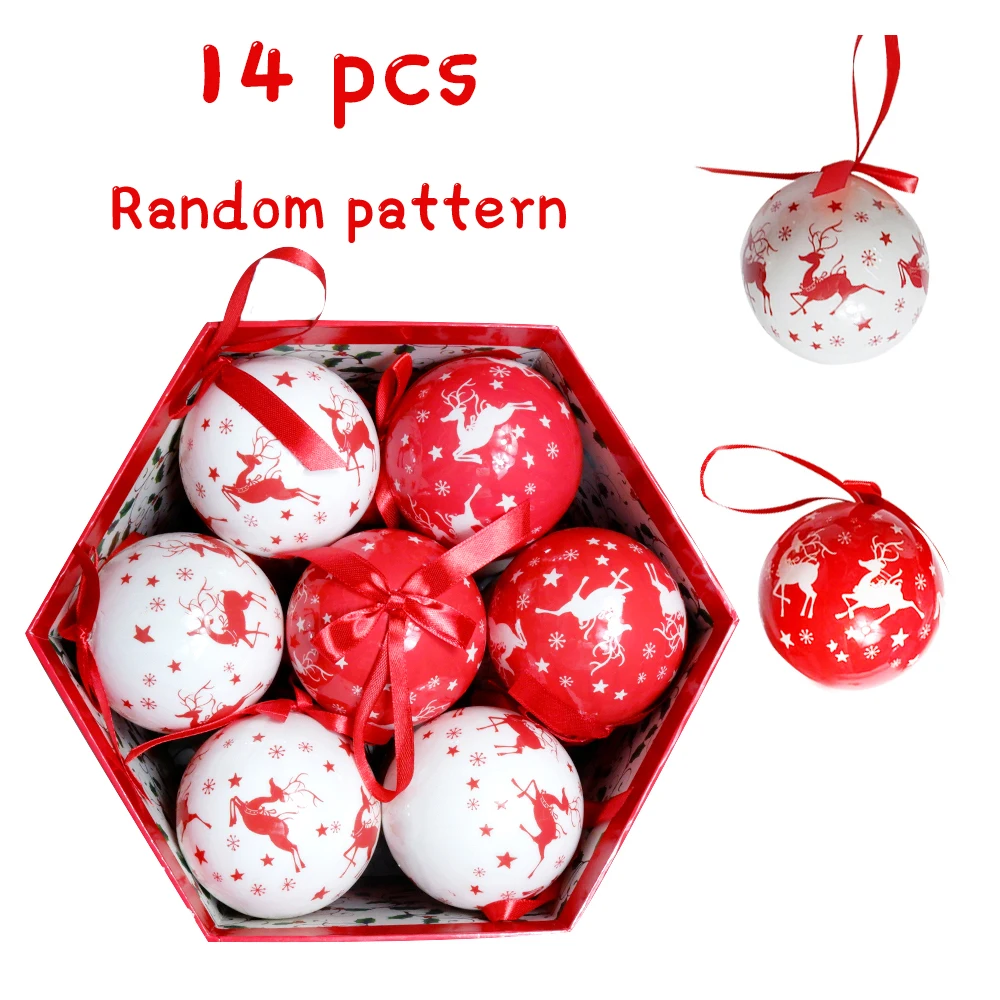 thumbnail image 1 of 14 bolas de árbol de Navidad de 7,5 cm, adornos colgantes, bolas de plástico, decoraciones para el hogar, vacaciones, Navidad, Año Nuevo, regalo, 1 of 5